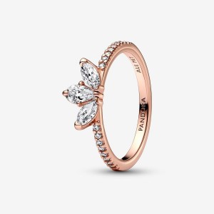 Pandora Sparkling Herbarium Cluster Ring Rosa Gold | 142HXQWPS