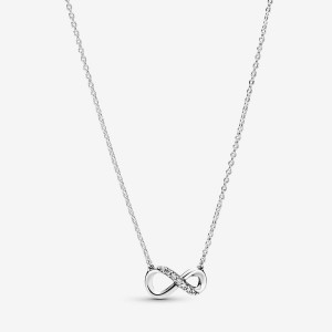 Pandora Sparkling Infinity Collier Necklace Silber | 865NCFMRI