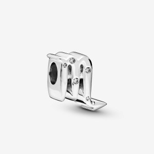 Pandora Sparkling Scorpio Zodiac Charm Silber | 591ZFUISB