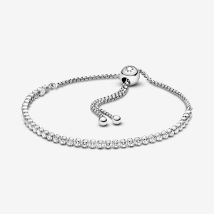 Pandora Sparkling Slider Tennis Bracelet Silber | 024GHDNTW