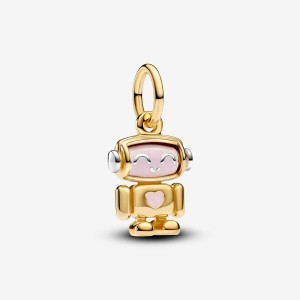 Pandora Spinnable Face Robot Dangle Charm Mehrfarbig | 398GZKOMT