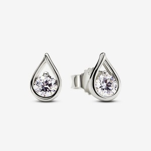 Pandora Stud Earrings 0.50 carat tw 14k White Gold Weiß Gold | 539KXUOPB