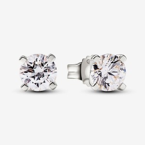 Pandora Stud Earrings 1.00 carat tw 14k White Gold Weiß Gold | 076VZJSXE
