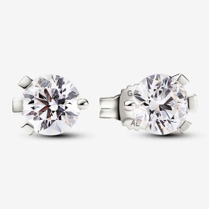 Pandora Stud Earrings 2.00 carat tw 14k White Gold Weiß Gold | 651GKSCLA