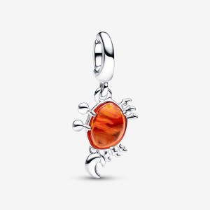 Pandora The Little Mermaid Sebastian Crab Dangle Charm Silber | 892TFNJPG