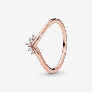 Pandora Tiara Wishbone Ring Rosa Gold | 254TGVNOR