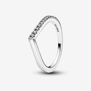 Pandora Timeless Wish Half Sparkling Ring Silber | 478SUWMVX