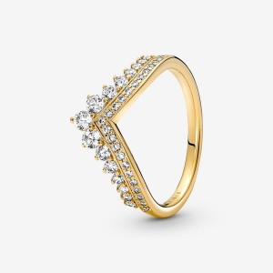 Pandora Timeless Wish Tiara Ring Gold | 081OKEFDV