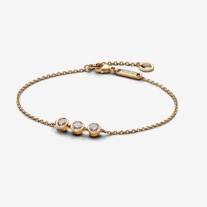 Pandora Triple Bezel Chain Bracelet 0.45 carat tw 14k Gold Gold | 018YESZNO