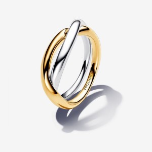 Pandora Two-tone Entwined Bands Ring Mehrfarbig | 894IQNPEK