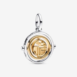 Pandora Two-tone Fu Spinning Dangle Charm Mehrfarbig | 516QEPMXD