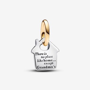Pandora Two-tone Grandma's House Dangle Charm Mehrfarbig | 526SUAFVN