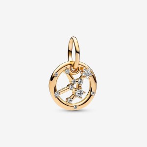 Pandora Virgo Zodiac Dangle Charm Gold | 951UBLNFO