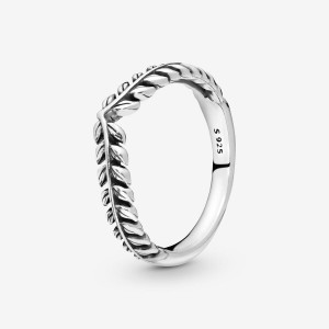 Pandora Wheat Grains Wishbone Ring Silber | 542ZOAHFC