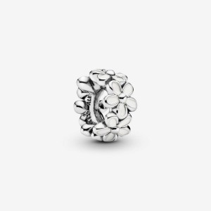 Pandora White Daisy Flower Spacer Charm Silber | 398SQRJDE