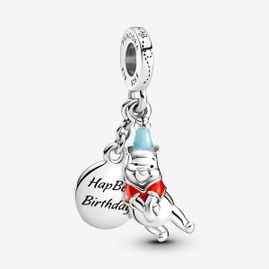 Pandora Winnie the Pooh Birthday Dangle Charm Silber | 052VFNABW